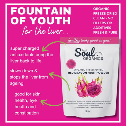 Organic Freeze-Dried Red Dragon Fruit Powder 500g — Soul Organics Australia
