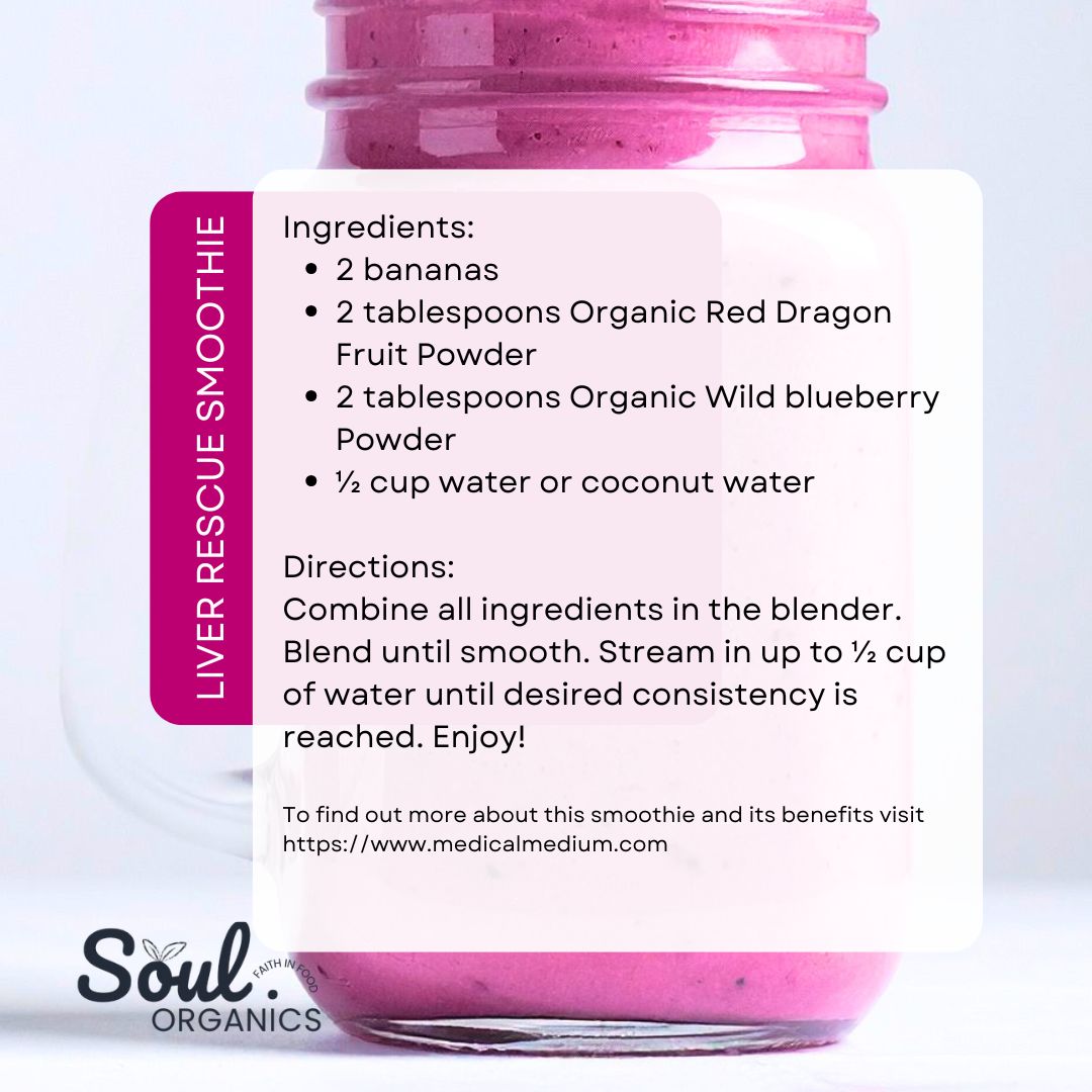 Liver Rescue Smoothie Bundle – Organic Wild Blueberry & Organic Red Dragon Fruit Powder