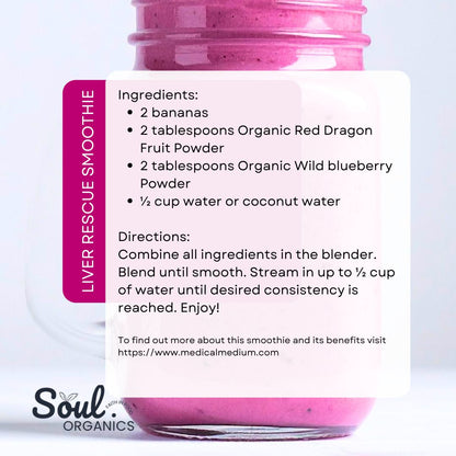 Liver Rescue Smoothie Bundle – Organic Wild Blueberry & Organic Red Dragon Fruit Powder