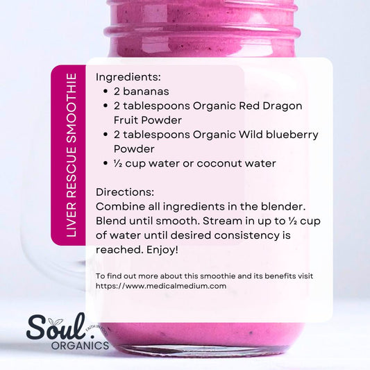 Liver Rescue Smoothie Bundle – Organic Wild Blueberry & Organic Red Dragon Fruit Powder