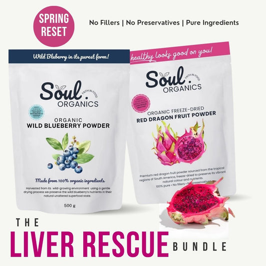 Liver Rescue Smoothie Bundle – Organic Wild Blueberry & Organic Red Dragon Fruit Powder