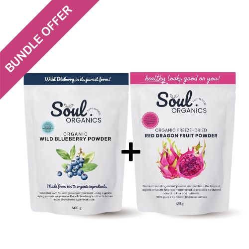 Liver Rescue Smoothie Bundle – Organic Wild Blueberry & Organic Red Dragon Fruit Powder